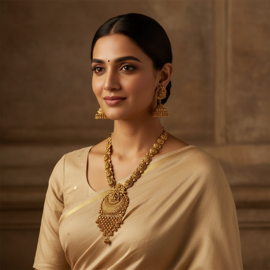 Temple long Necklace Set
