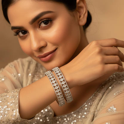 Ornate Diamond Bangles