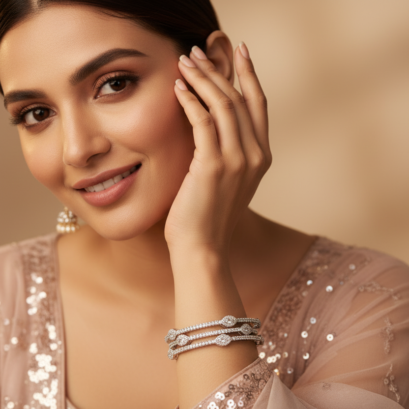 Ethereal Diamond Bangles