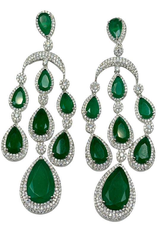 Diamond Floral Earrings