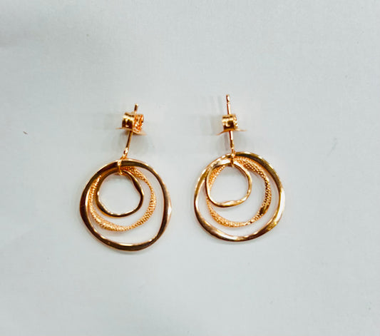92.52 sterling silver  rose gold earring