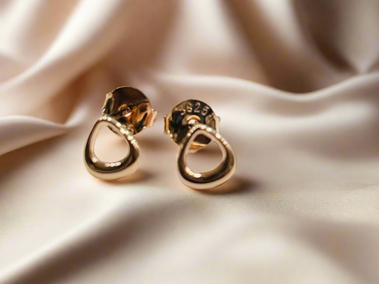 92.5 sterling silver rose gold  earring