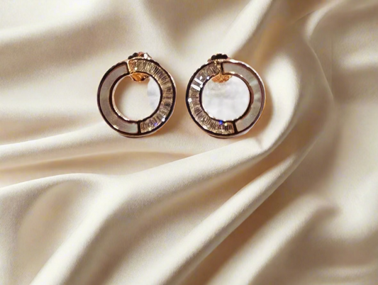 92.5 sterling silver rose gold earring
