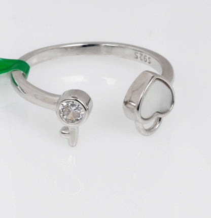 Key to My Heart 92.5 Sterling Silver Ring