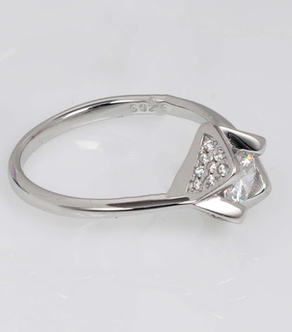 Diamond Shield 92.5 Sterling Silver Ring