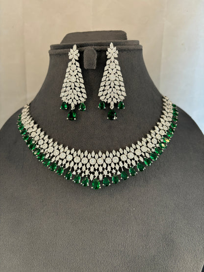 Emerald and Diamond Necklace Set