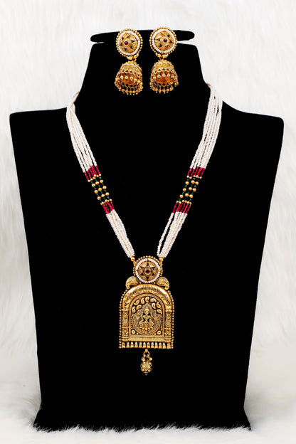 Goddess lakshmi Beaded Royal Necklace