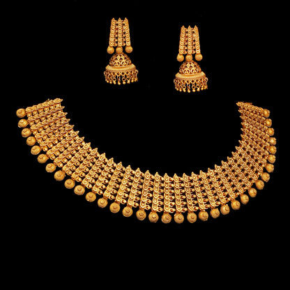 Flexible Gold Antique Necklace set