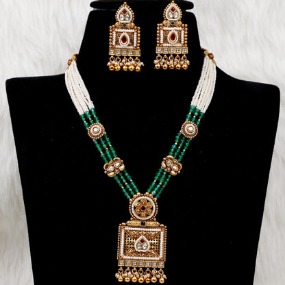 Pearl White Rajasthani Necklace