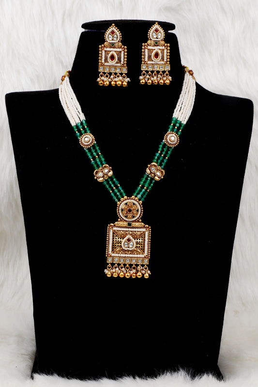 Pearl White Rajasthani Necklace