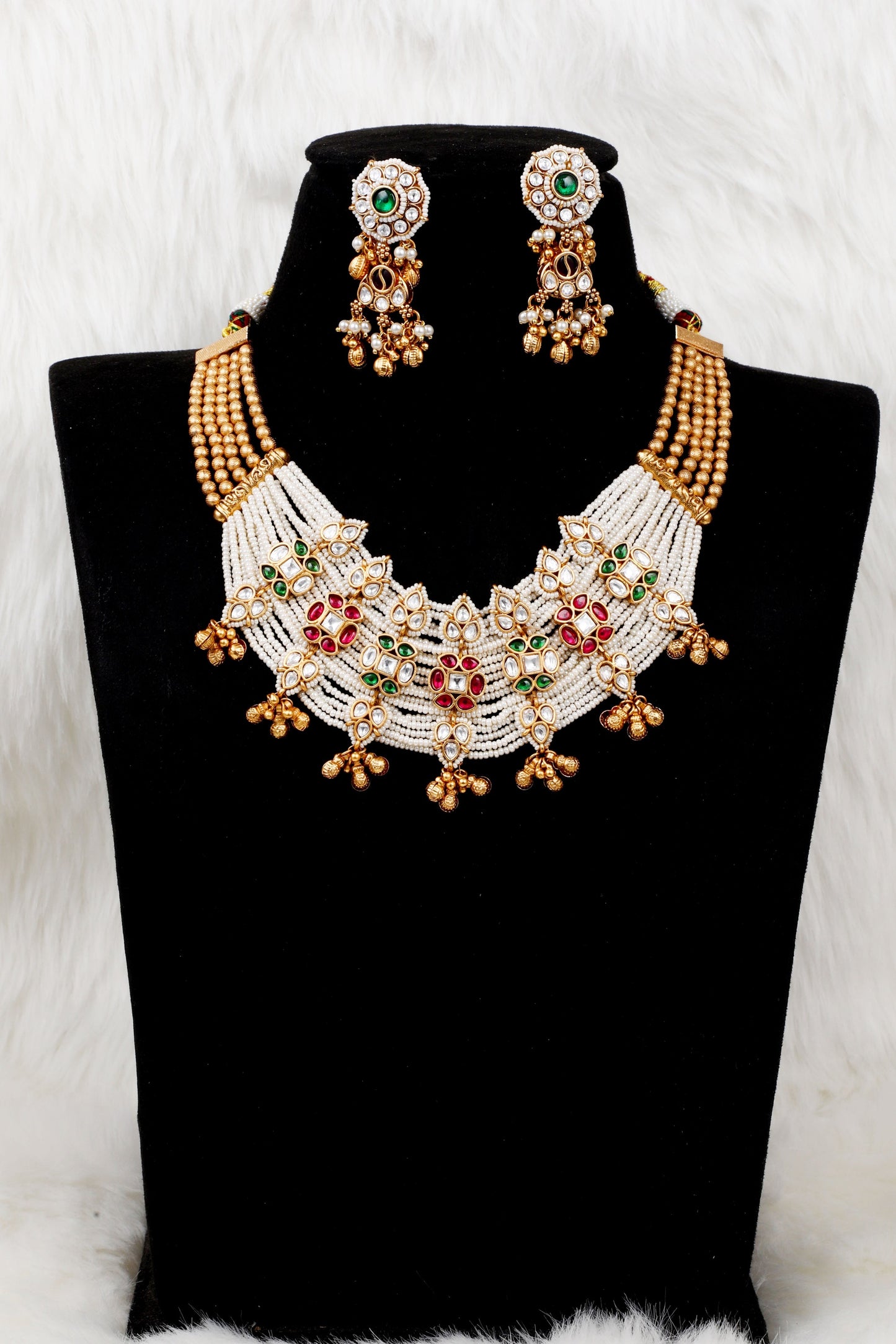 Ruby Encrusted Maharani Necklace