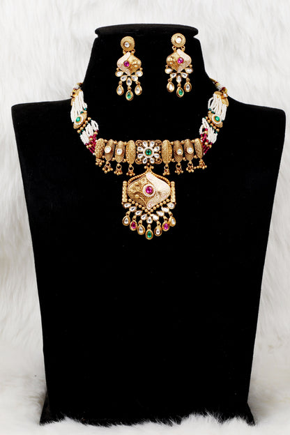 Emerald and Ruby Bridal Necklace