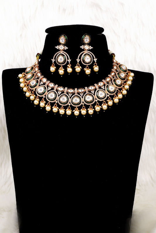 Kundan Polki choker necklace