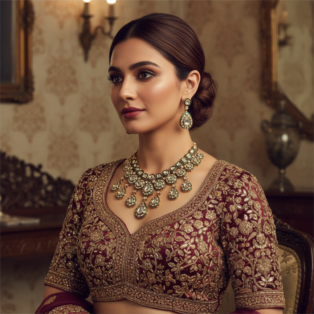 Kundan-Polki Bridal Necklace set