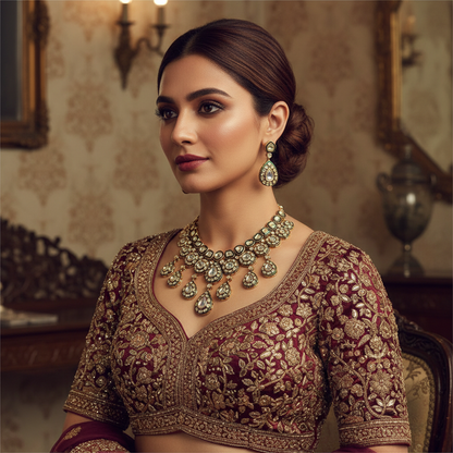 Kundan-Polki Bridal Necklace set