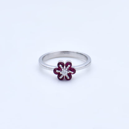 Cherry Petal 92.5 Sterling Silver Ring