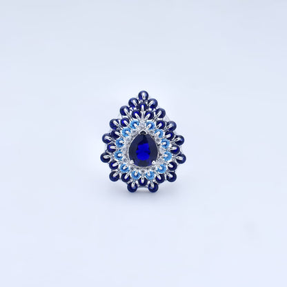 Royal Bloom Sapphire 92.5 Sterling Silver Ring
