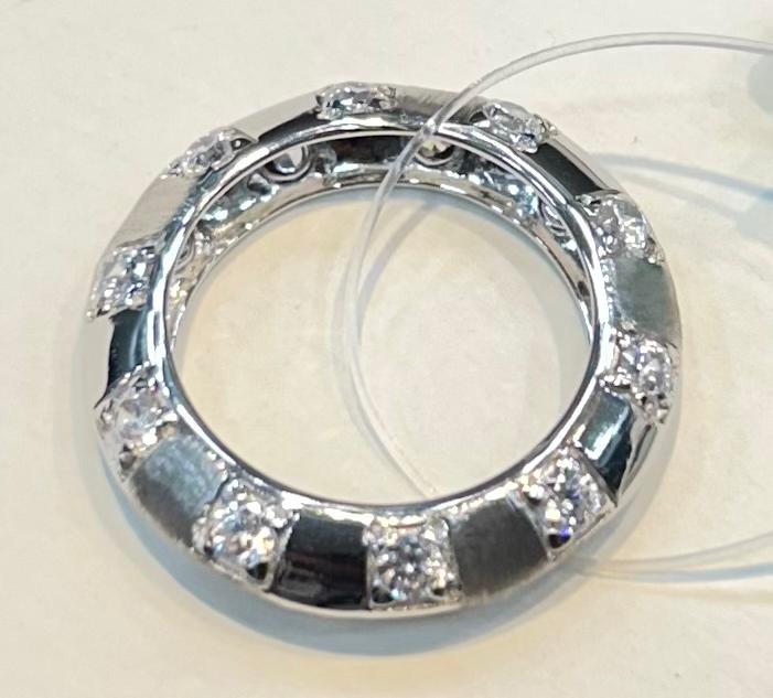 Zircon Halo Band 92.5 Sterling Silver Ring