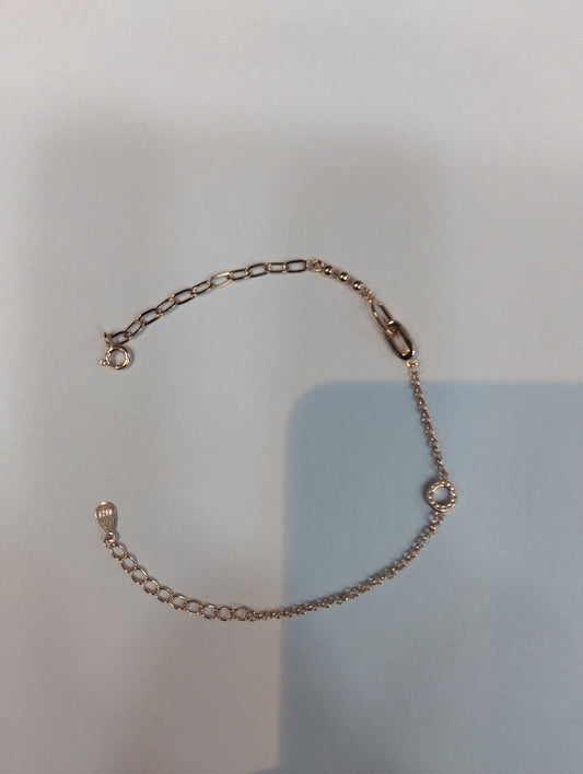 92.5 rose gold silver bracelet