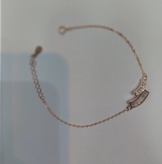 92.5 rose gold silver bracelet