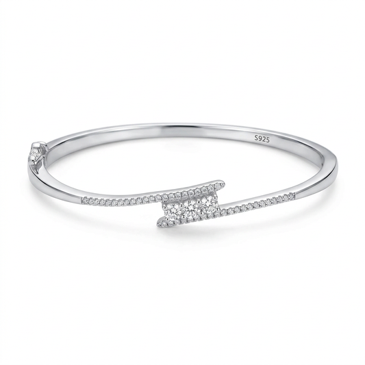 White-background rectangular-centre bangle